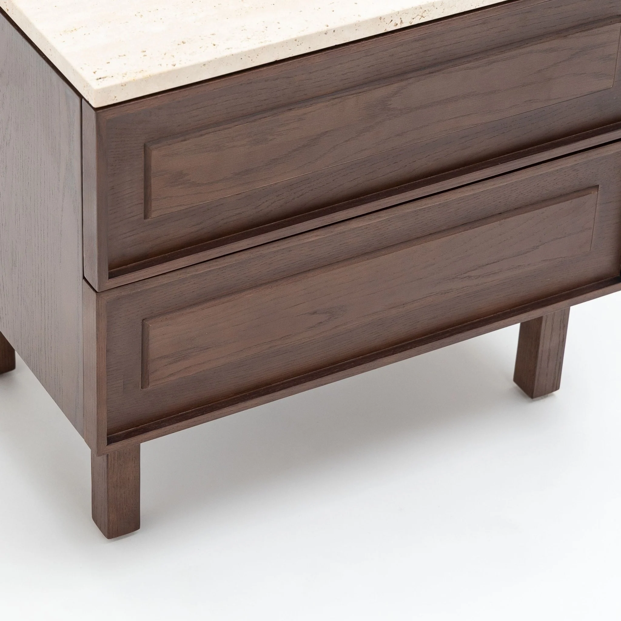 Yorke Nightstand - Espresso Oak & Travertine - Image 6