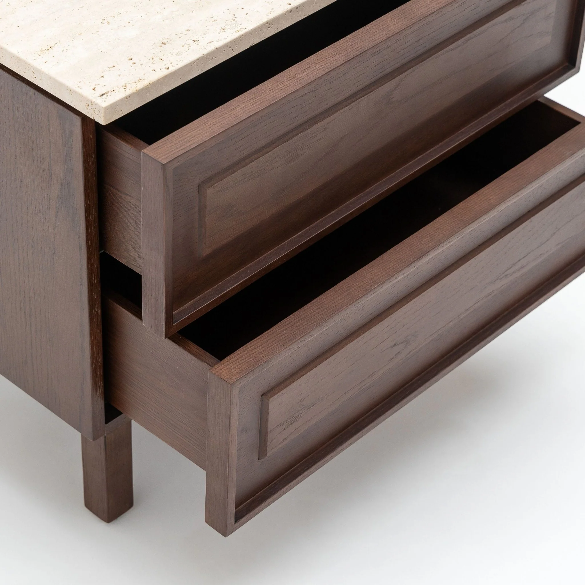 Yorke Nightstand - Espresso Oak & Travertine - Image 8
