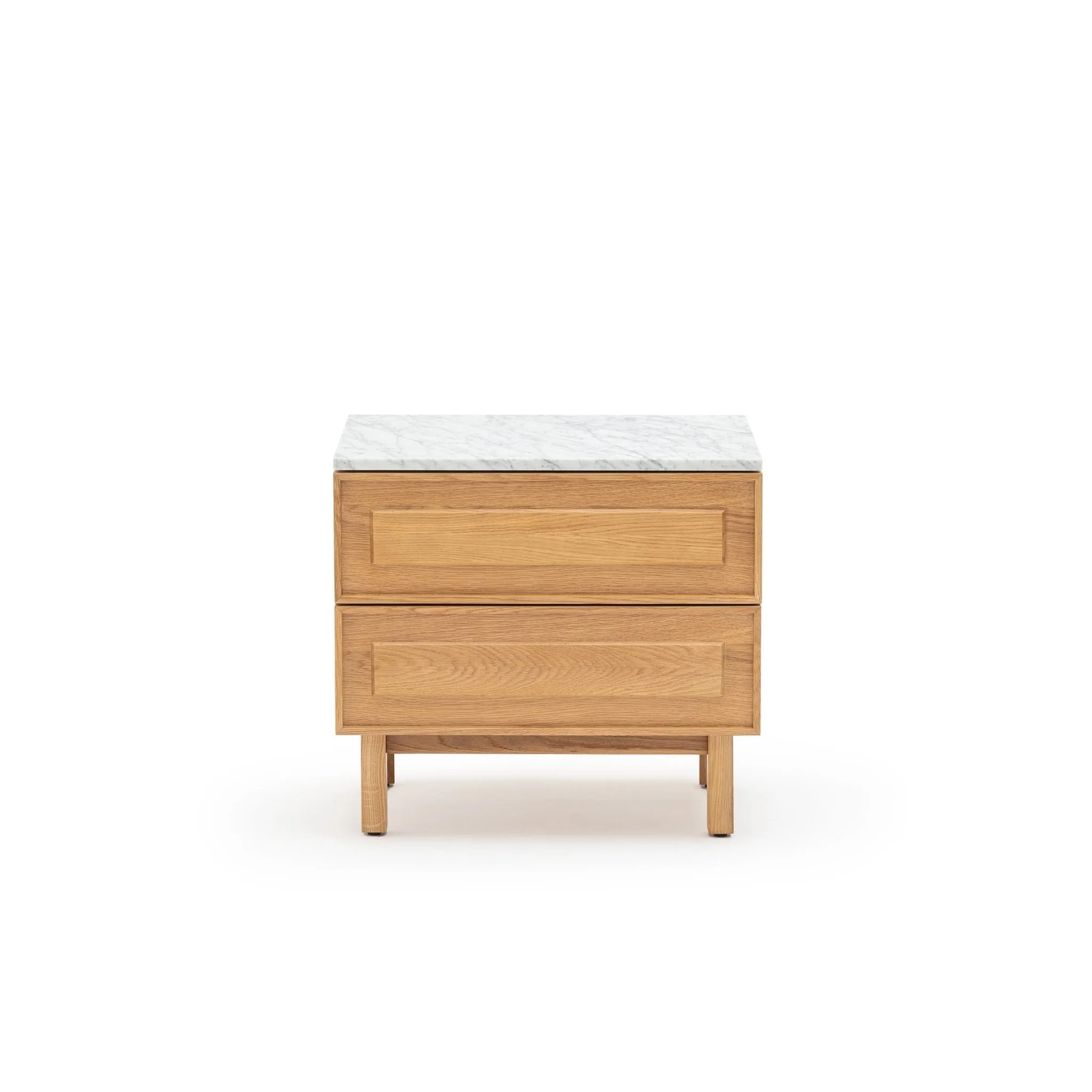 Yorke Nightstand - Light Oak & Bianca Carrara