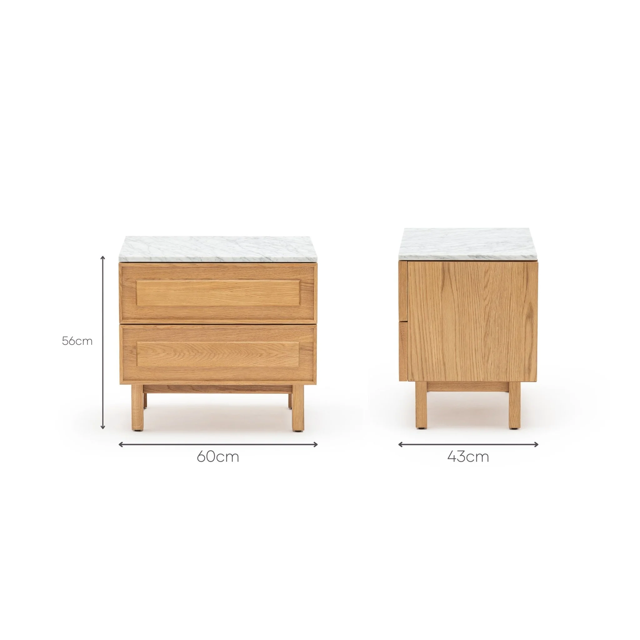 Yorke Nightstand - Light Oak & Bianca Carrara - Image 16