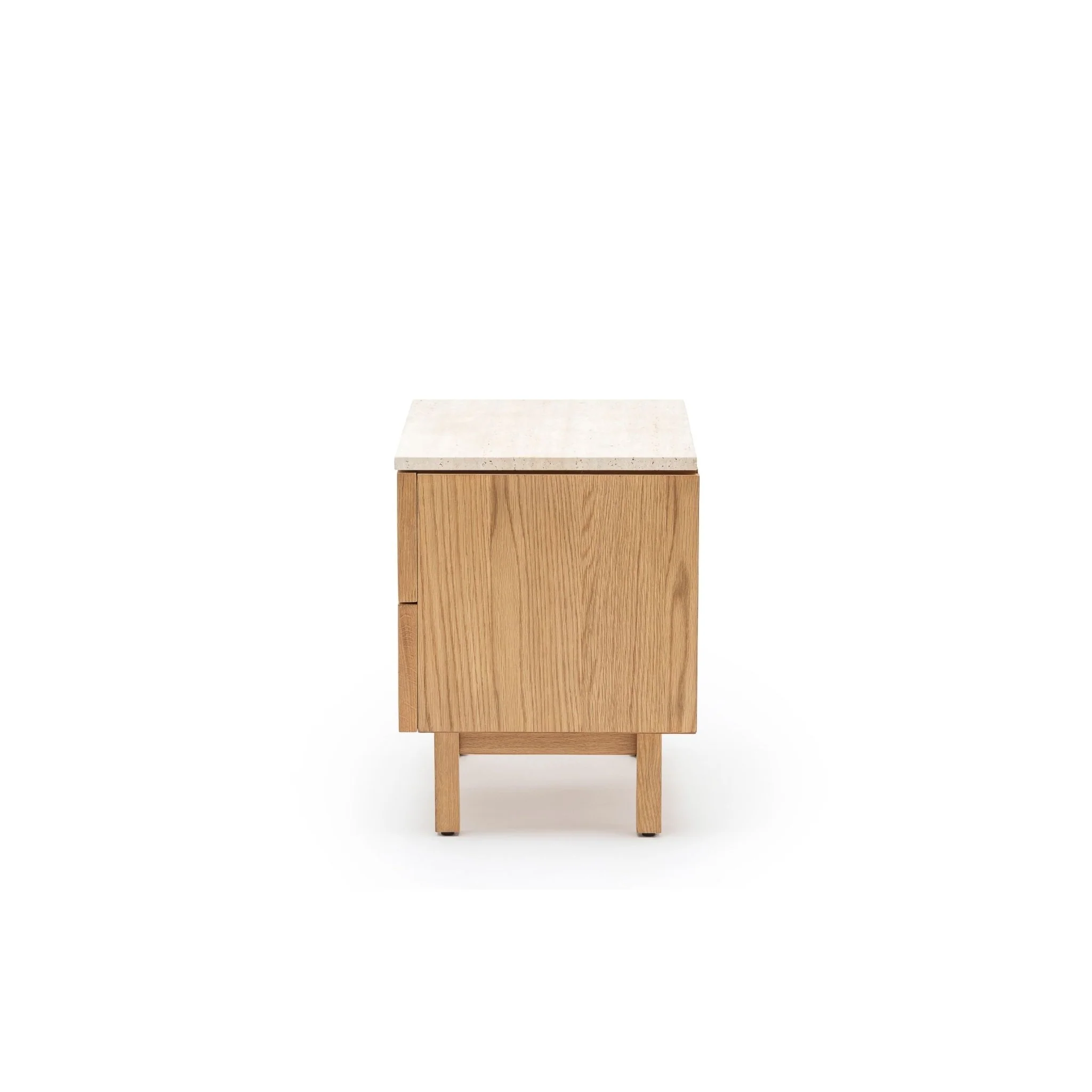 Yorke Nightstand - Light Oak & Travertine - Image 4
