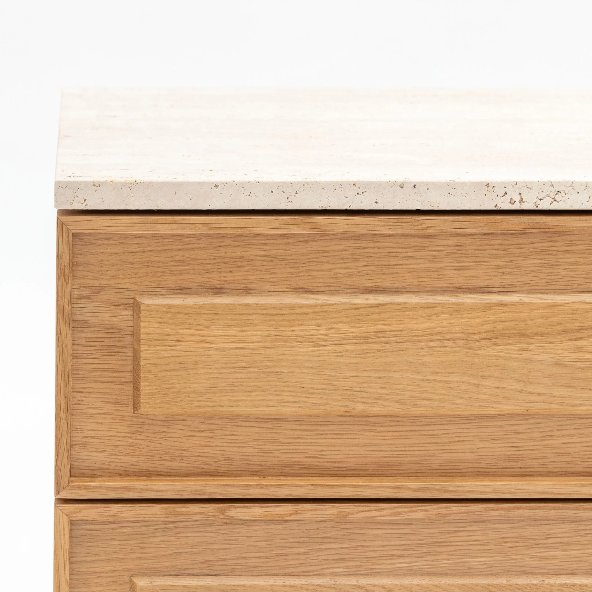 Yorke Nightstand - Light Oak & Travertine - Image 8