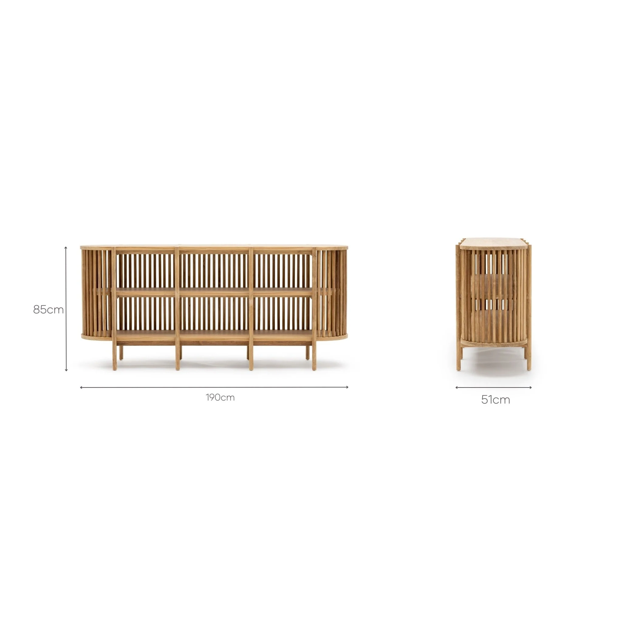 Zara Open Sideboard - Natural - Image 9