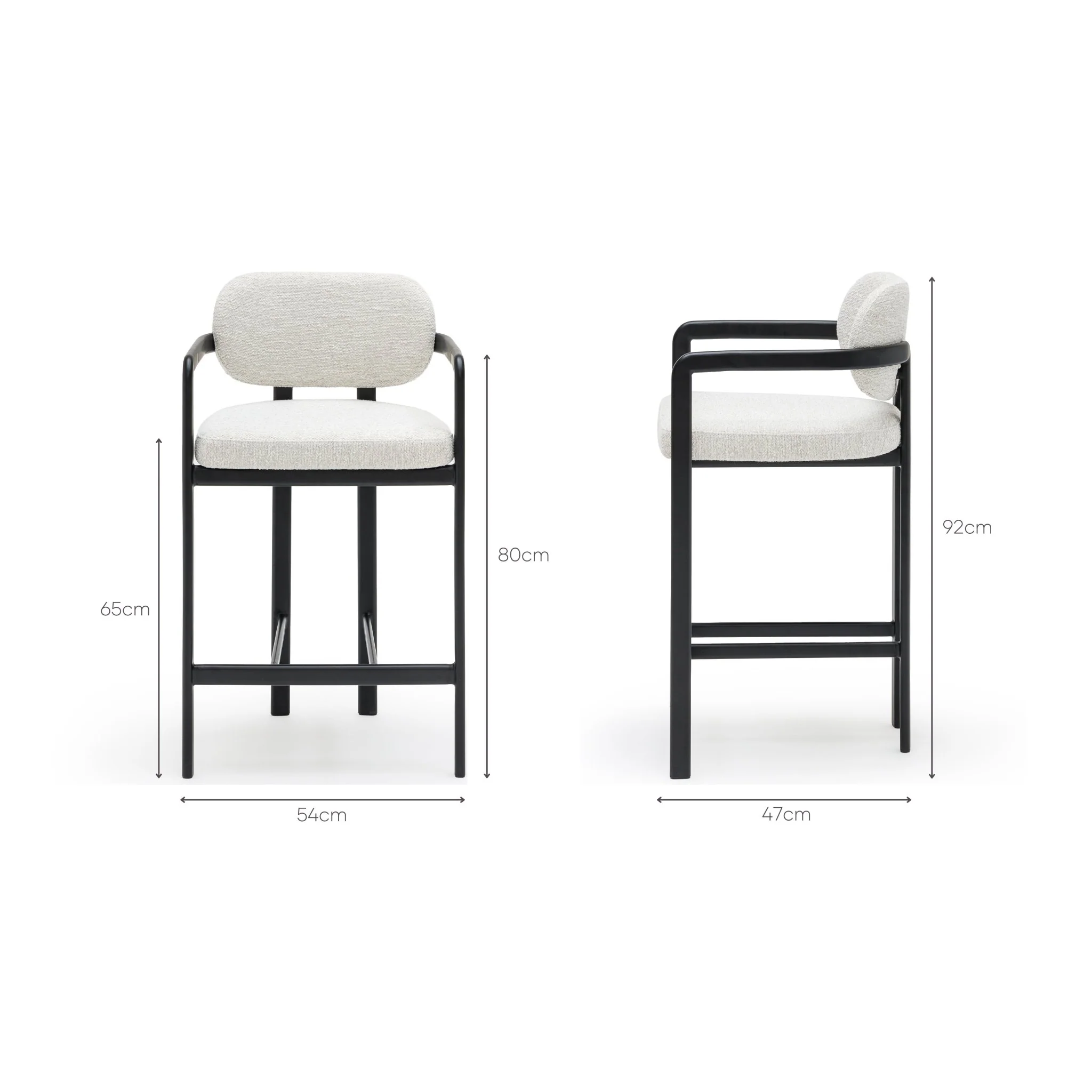 Zenith Counter Chair - Smoked - Image 15